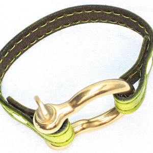 Nyet jewelry Signature Gold Bracelet Chartreuse by nyet jewelry