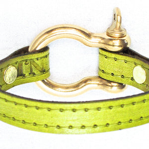 Nyet jewelry Signature Gold Bracelet Chartreuse by nyet jewelry