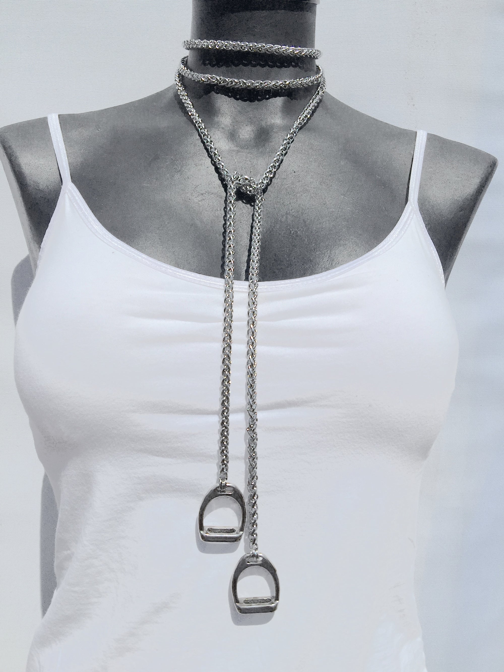 Extra Long Stainless Steel Lariat With stirrups