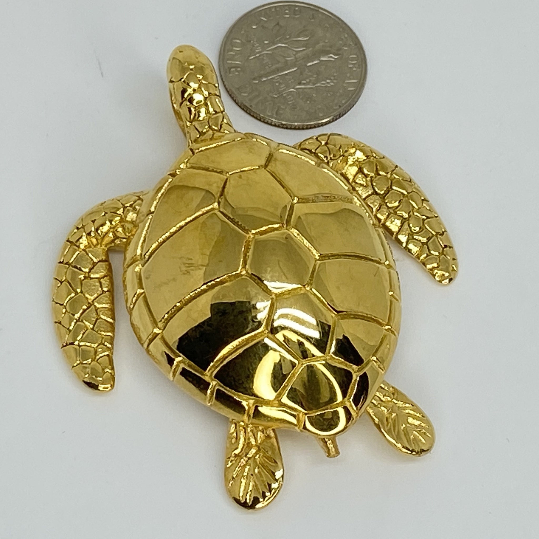 Stainless steel pendent turtle