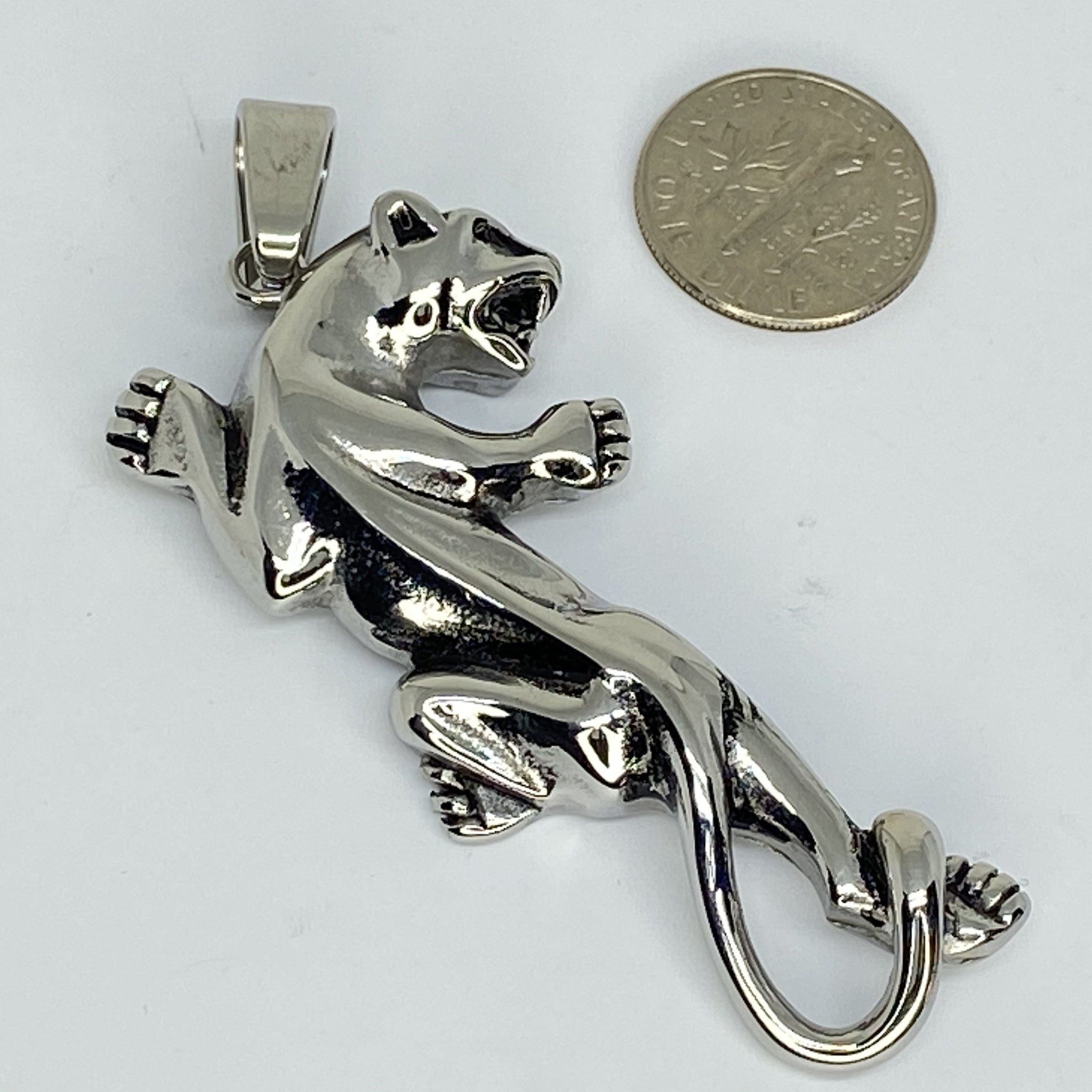 stainless steel pendent  panther