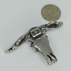 stainless steel pendent  long horn