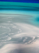 Blue hole by sand bar original painting by Delphine Pontvieux  Edit alt text