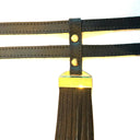 DOUBLE LEATHER CHOKER NECKLACE WITH LONG DEERSKIN LEATHER FRINGE by nyet jewelry