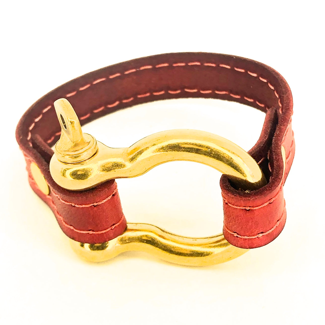 Nyet jewelry Signature Gold Bracelet Red by nyet jewelry