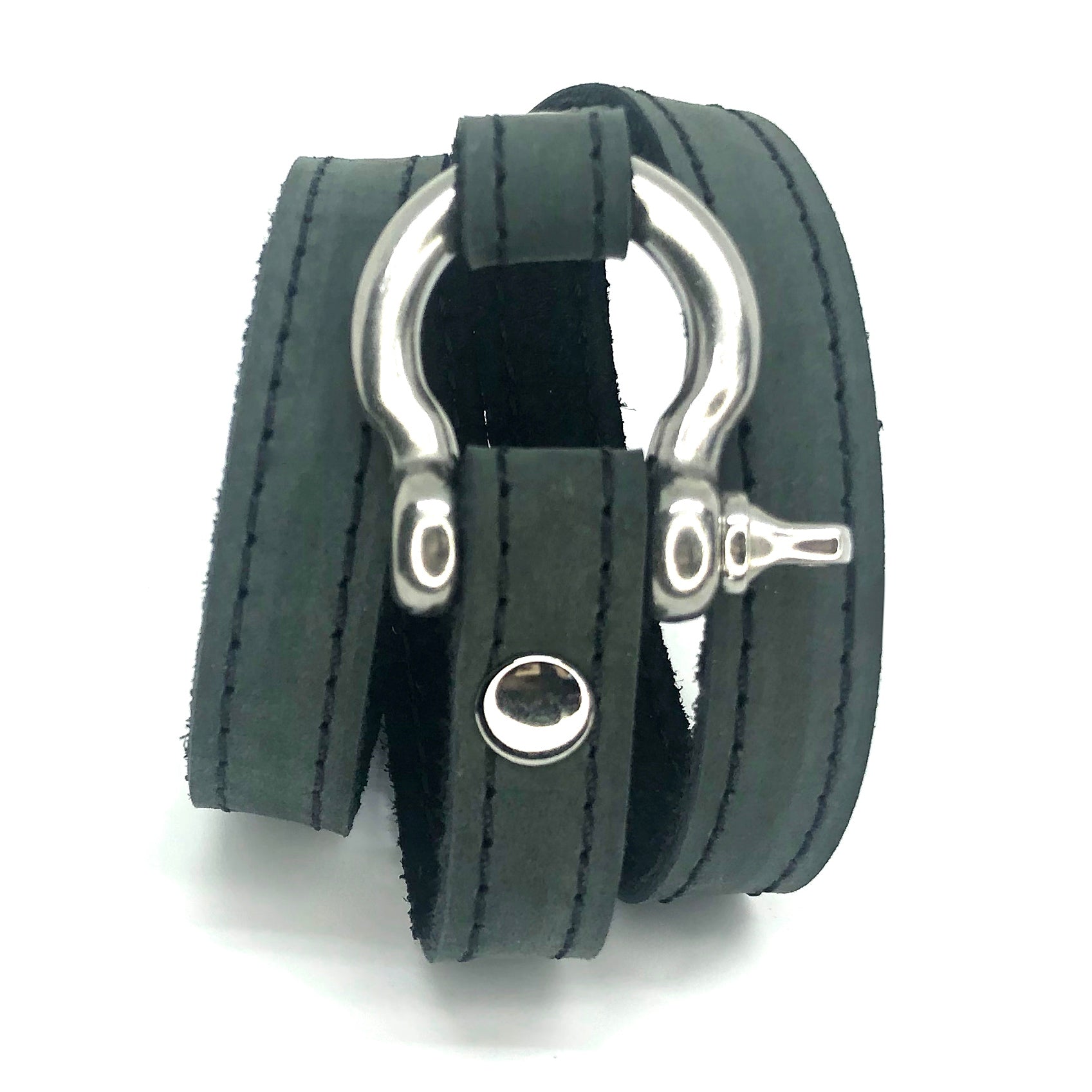 signature wraparound bracelet with shackle by nyet jewelry