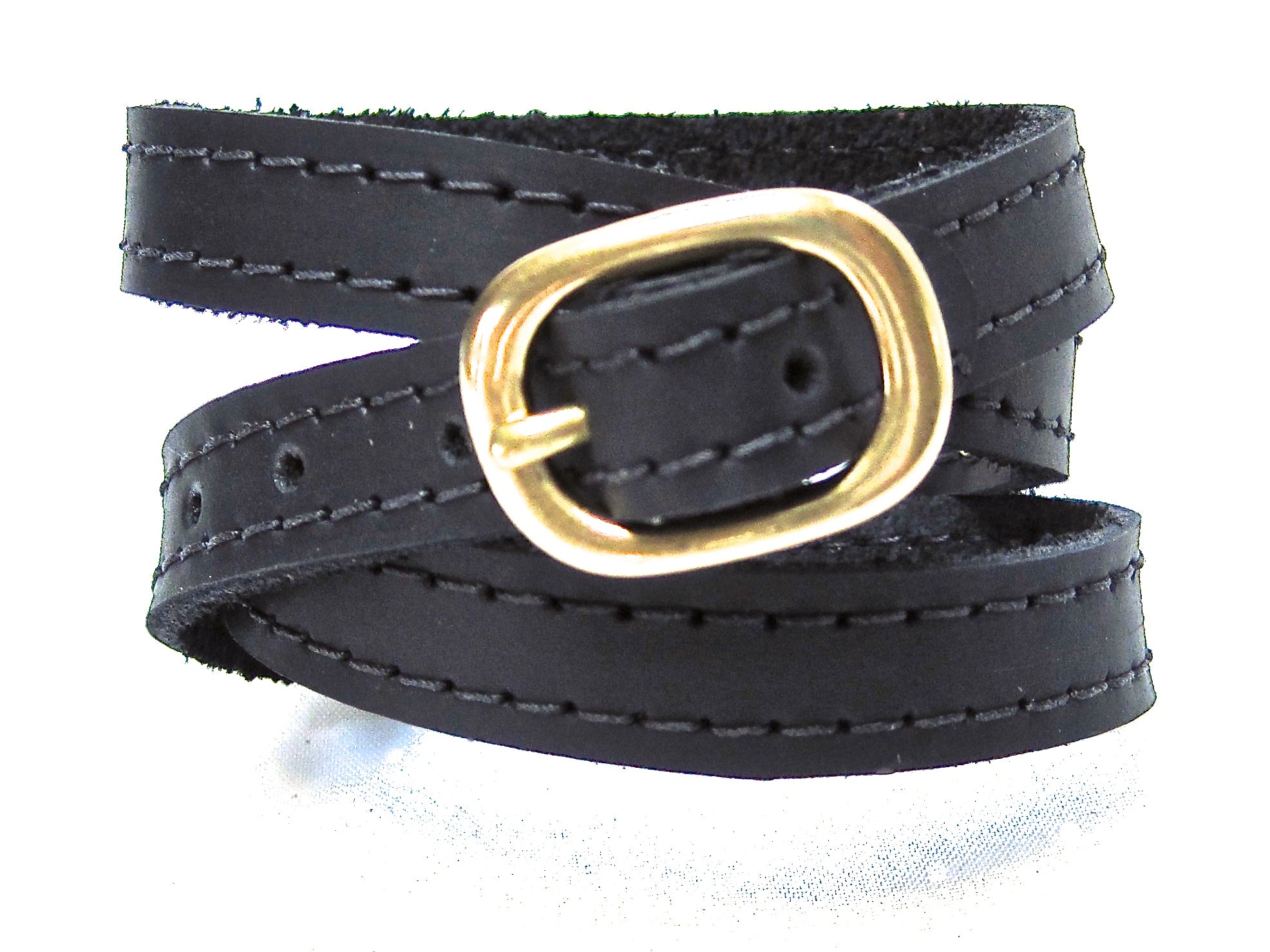 Nyet jewelry Signature Gold Shackle Wraparound Bracelet Black BY NYET JEWELRY