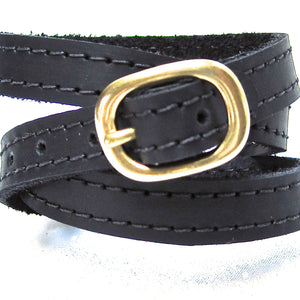 Nyet jewelry Signature Gold Shackle Wraparound Bracelet Black BY NYET JEWELRY