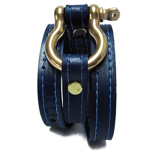 nyet jewelry Signature Gold Shackle Wraparound Bracelet Ultramarine by nyet jewelry