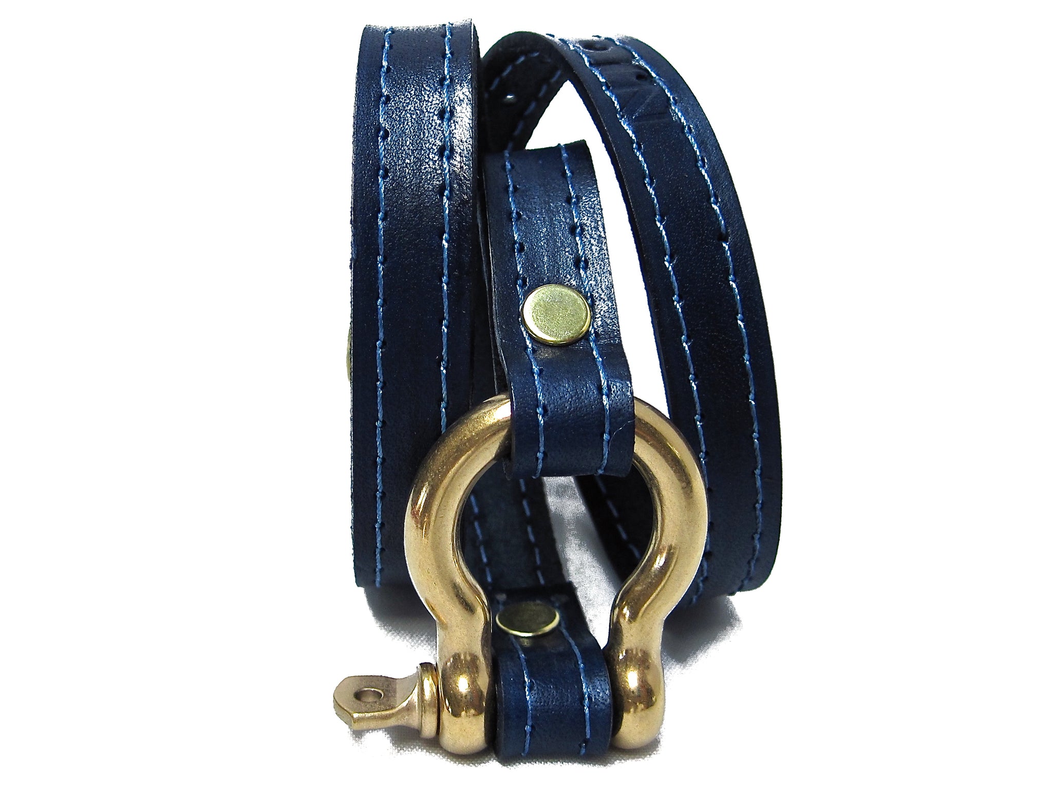 nyet jewelry Signature Gold Shackle Wraparound Bracelet Ultramarine