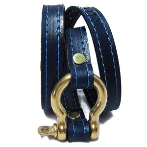 nyet jewelry Signature Gold Shackle Wraparound Bracelet Ultramarine