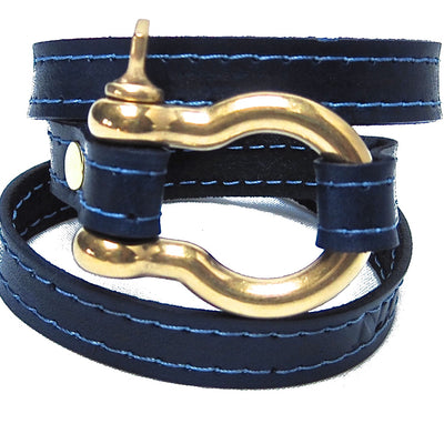 nyet jewelry Signature Gold Shackle Wraparound Bracelet Ultramarine by nyet jewelry