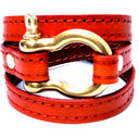 Nyet jewelry Signature Gold Shackle Wraparound Bracelet Orange BY NYET JEWELRY