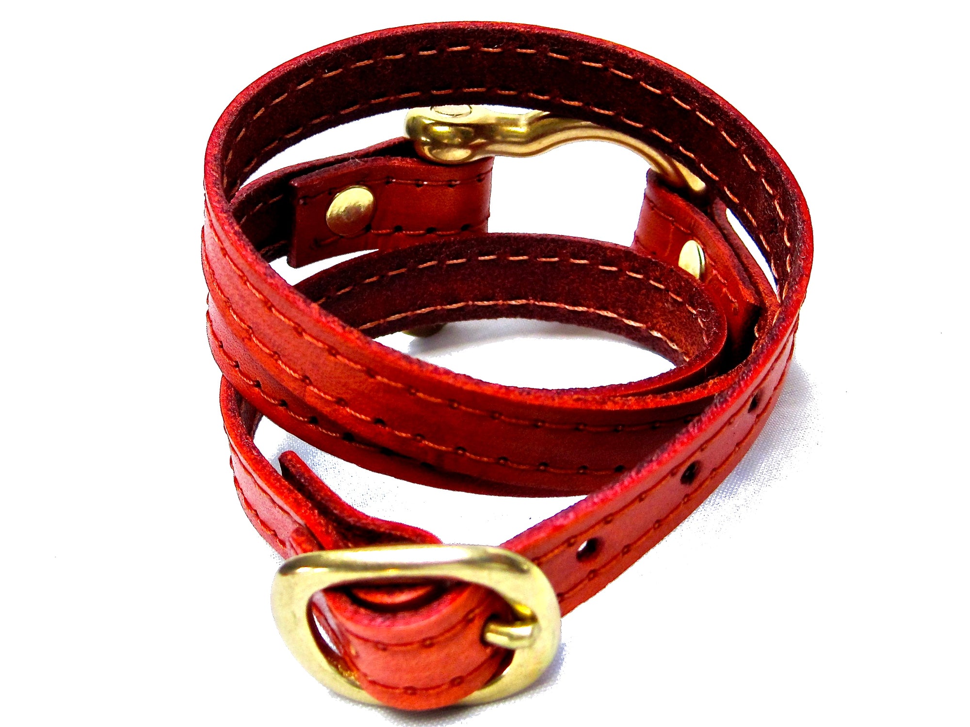 Nyet jewelry Signature Gold Shackle Wraparound Bracelet Orange BY NYET JEWELRY