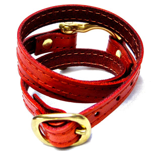 Nyet jewelry Signature Gold Shackle Wraparound Bracelet Orange BY NYET JEWELRY