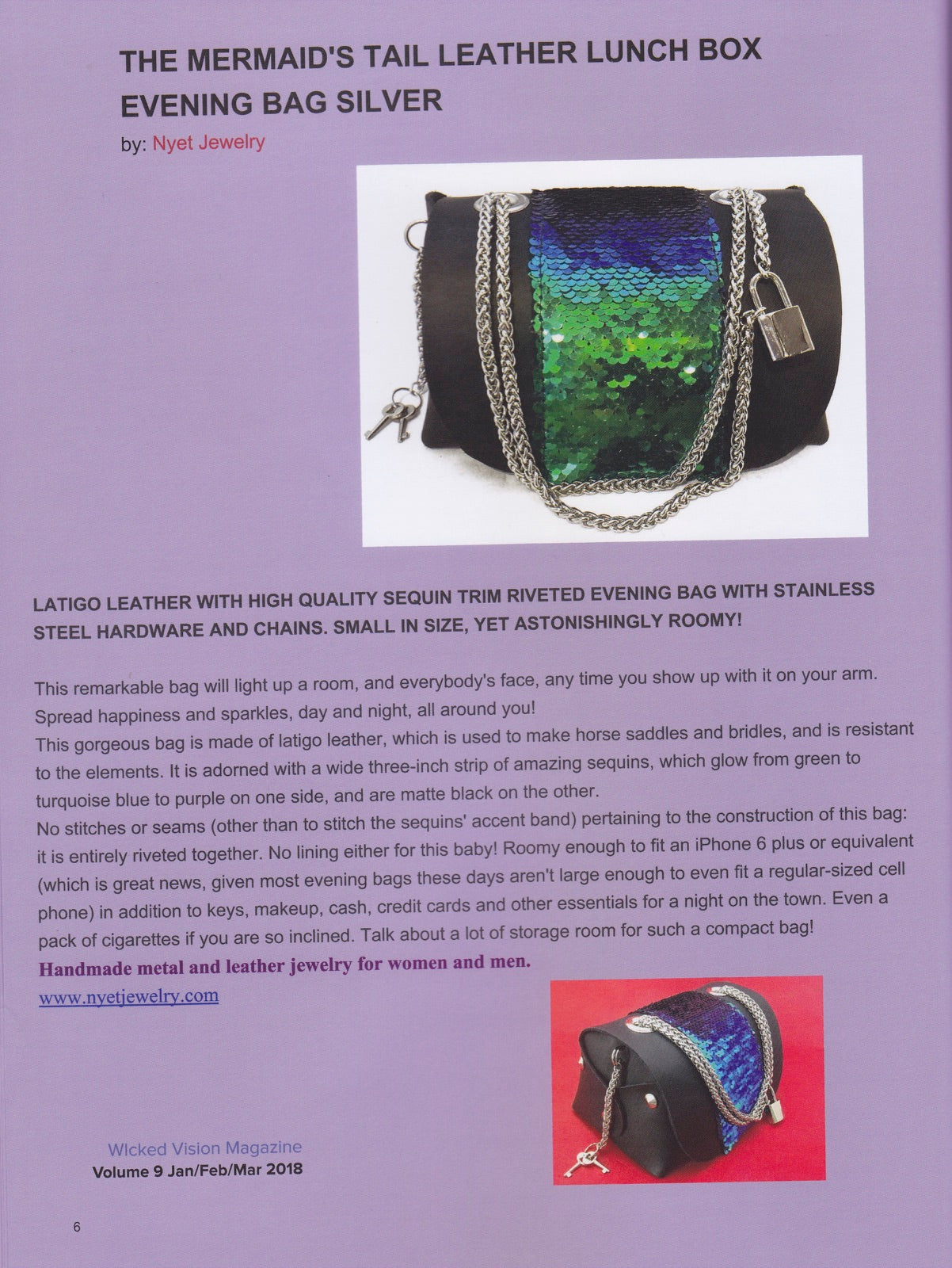 NYET JEWELRY IN WICKED VISION VOLUME 9 SPRING 2018